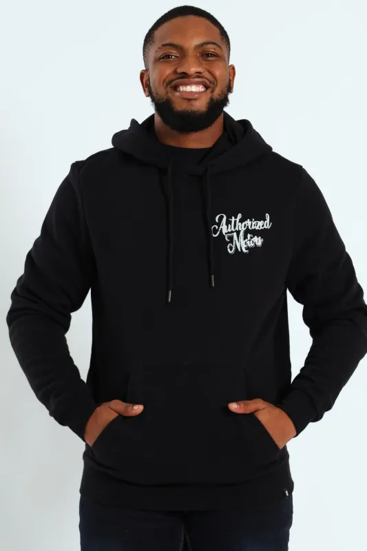 Motor Sport Front & Back Hoody - Black sold by Edgars 