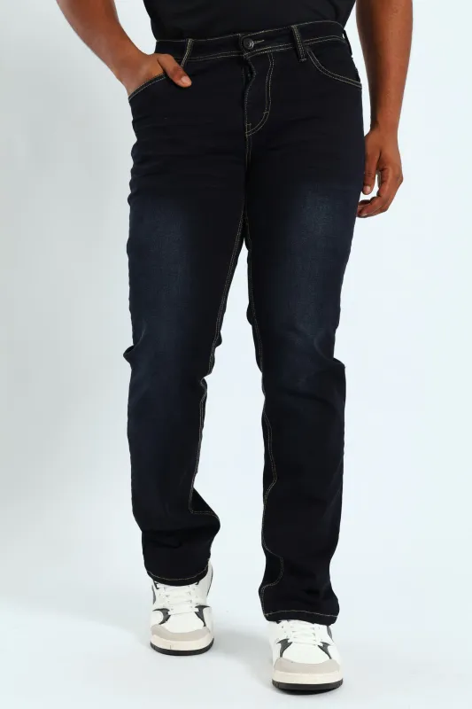 Terminator Straight Denim - Blue/Black sold by Edgars