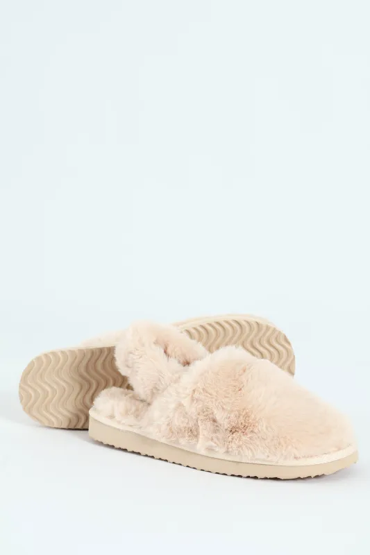 Slingback Closed Toe Slipper - Stone sold by Edgars