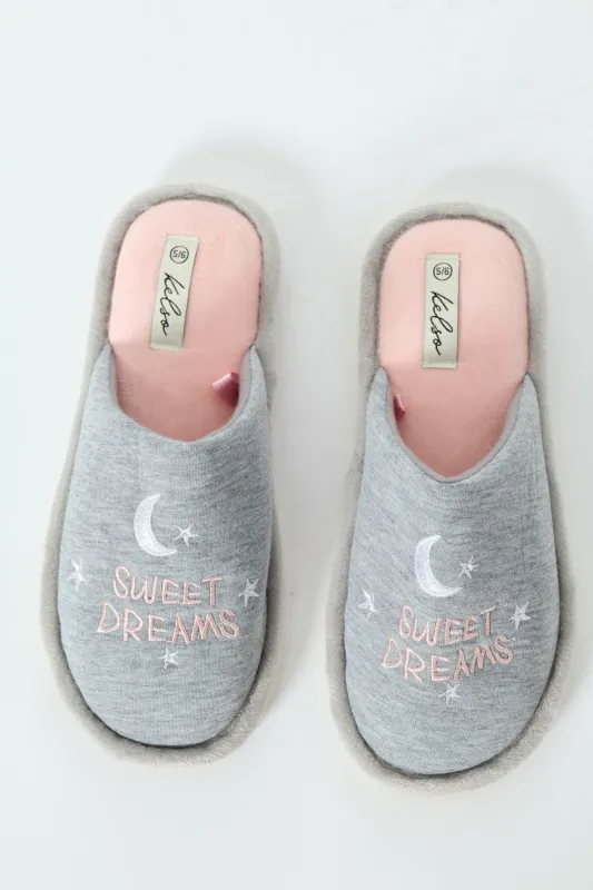 Sweet Dreams Slipper - Light Grey sold by Edgars
