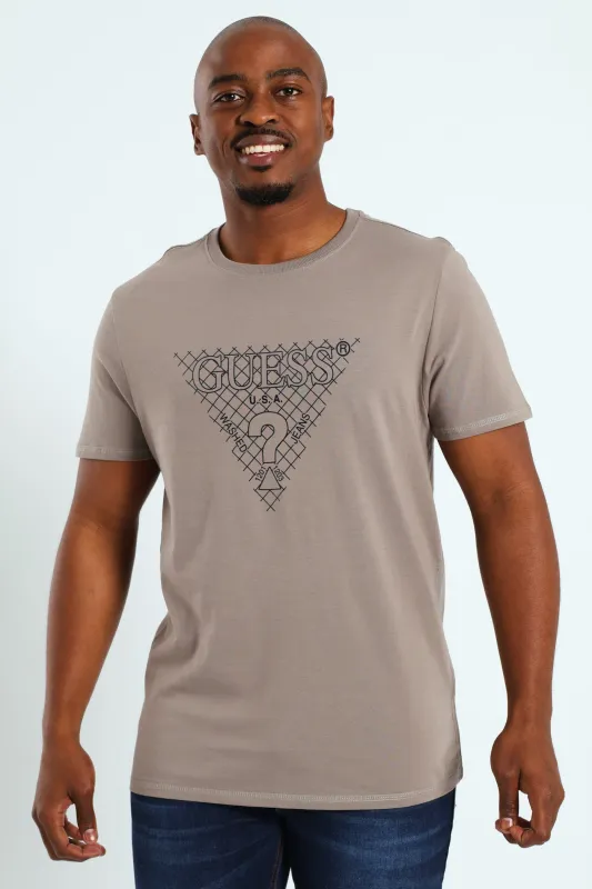 Triangle Grid Tee - Grey sold by Edgars