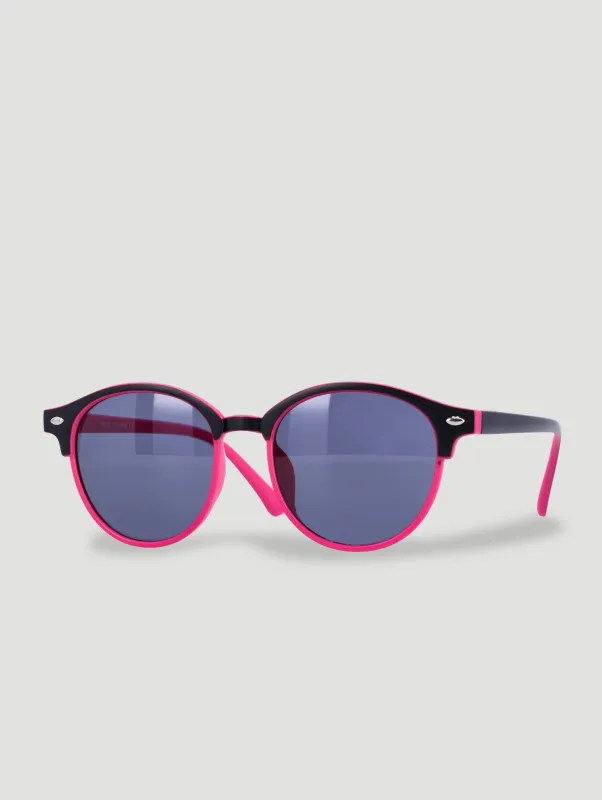 Pre-Girls Round Colour Block Sunnies - Black sold by Edgars