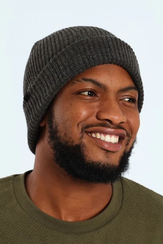 Ribbed Beanie - Charcoal sold by Edgars