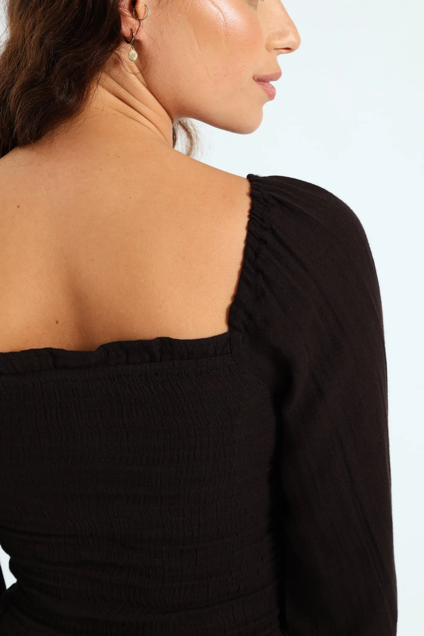 Smock Square Neck Top - Black sold by Edgars product image thumbnail 2