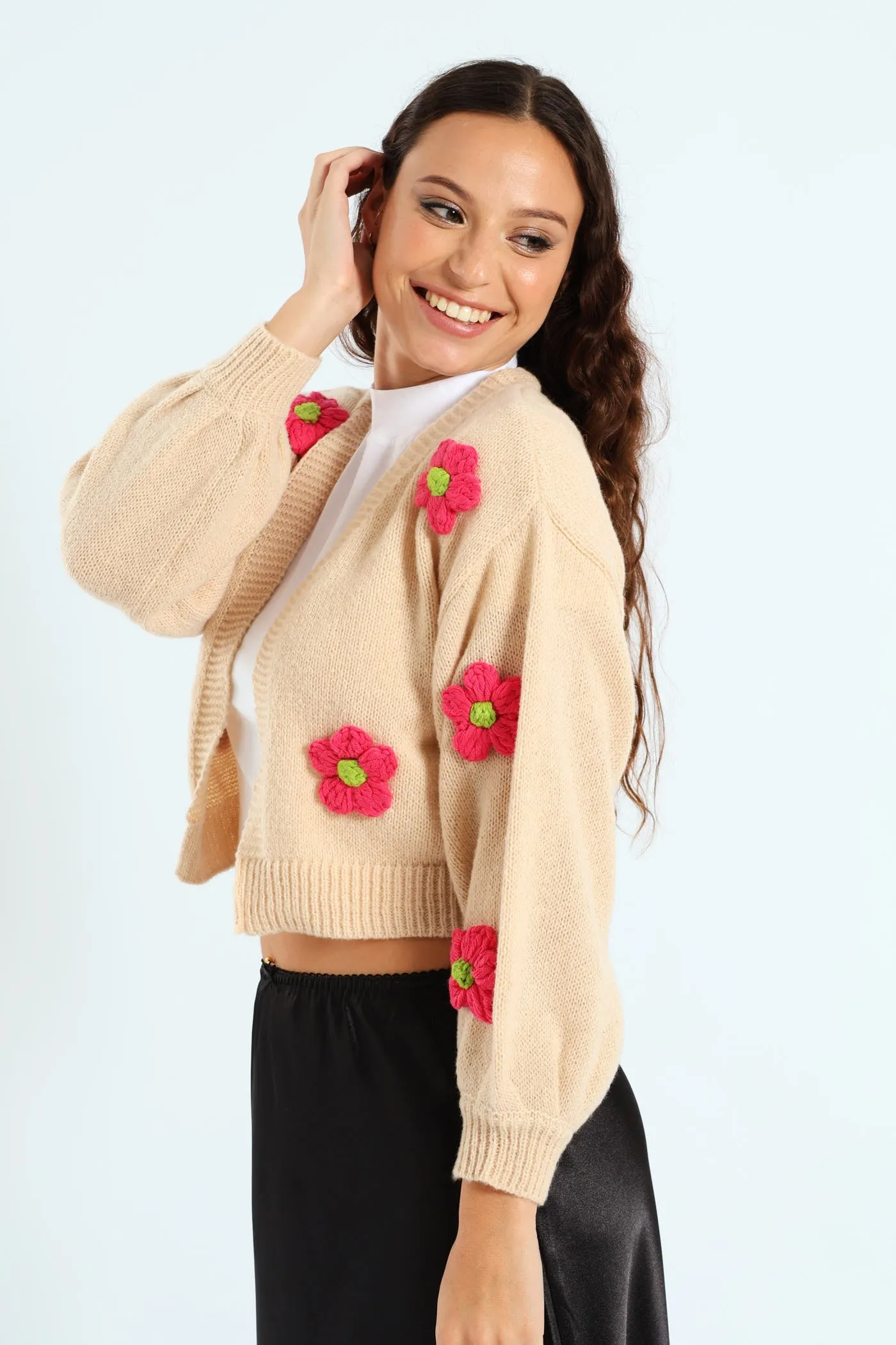 Flower Cardigan - Cream sold by Edgars