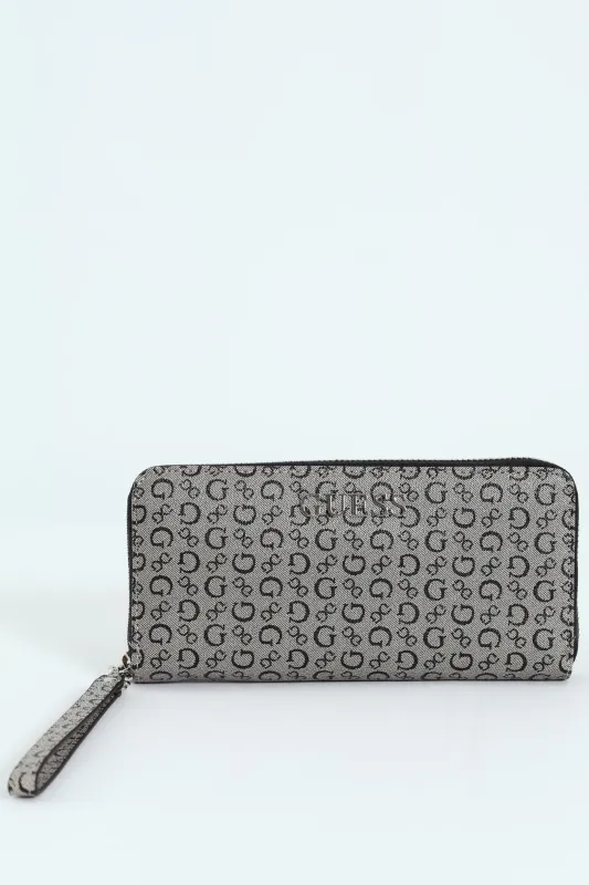 Abbas Large Zip Around Purse - Grey sold by Edgars