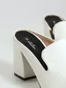Textured Push In Albert Cut Court Heel - White sold by Edgars