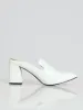 Textured Push In Albert Cut Court Heel - White sold by Edgars