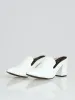 Textured Push In Albert Cut Court Heel - White sold by Edgars