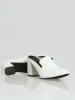 Textured Push In Albert Cut Court Heel - White sold by Edgars