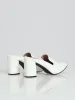 Textured Push In Albert Cut Court Heel - White sold by Edgars