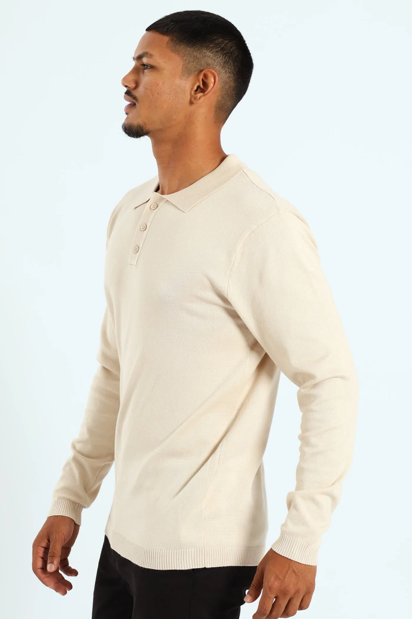Long Sleeve Knit Golfer - Tan sold by Edgars product image thumbnail 4