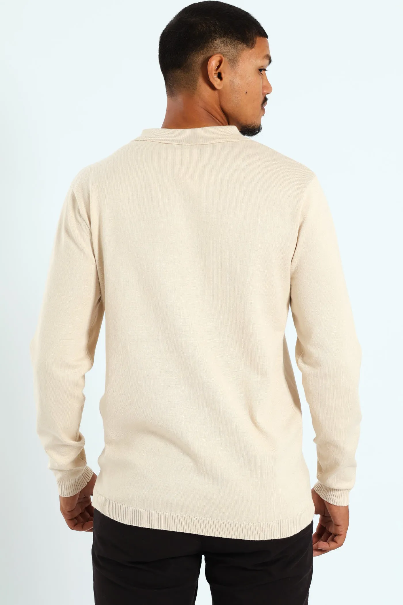 Long Sleeve Knit Golfer - Tan sold by Edgars product image thumbnail 3