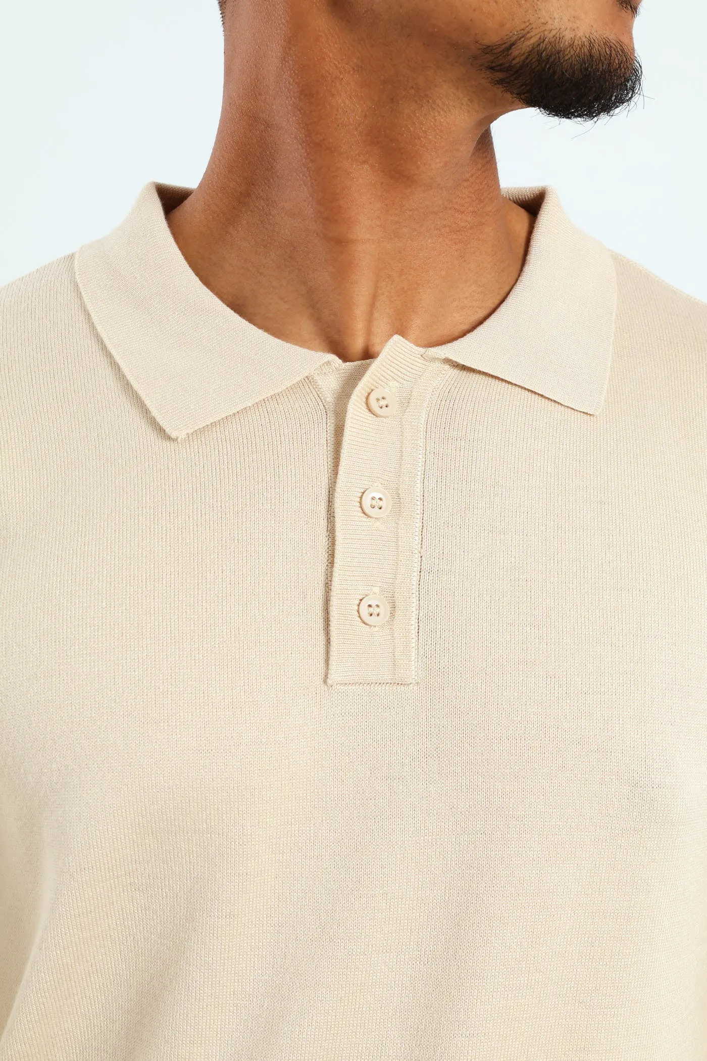 Long Sleeve Knit Golfer - Tan sold by Edgars product image thumbnail 2