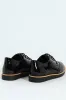 Multi Fabric Lace Up Loafer - Black sold by Edgars