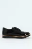 Multi Fabric Lace Up Loafer - Black sold by Edgars