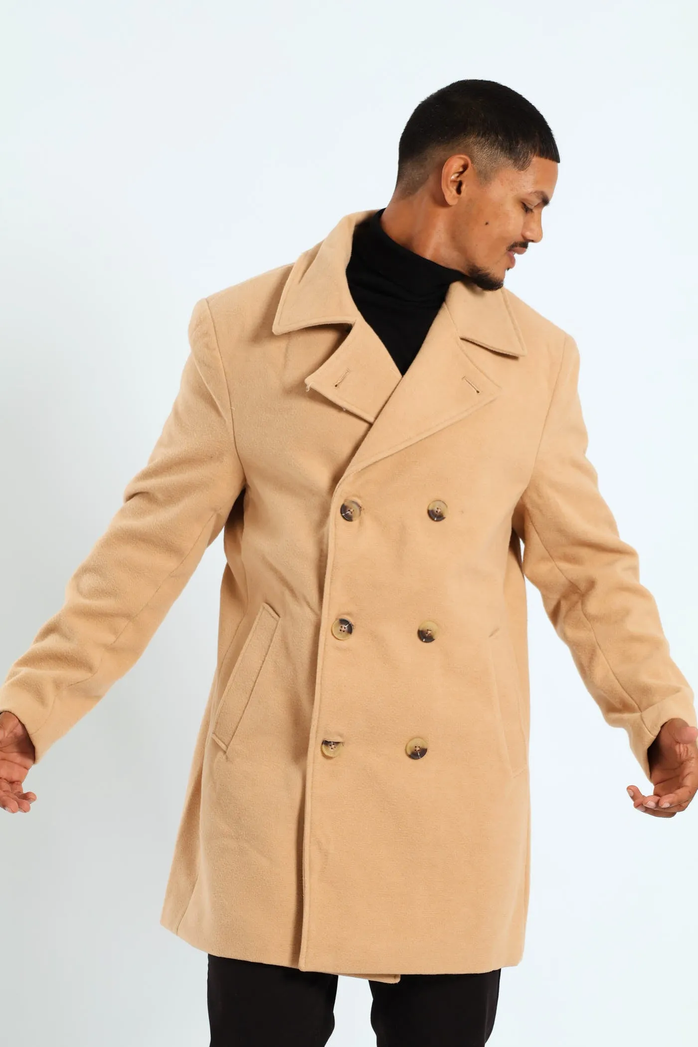 Melton Coat - Tan sold by Edgars