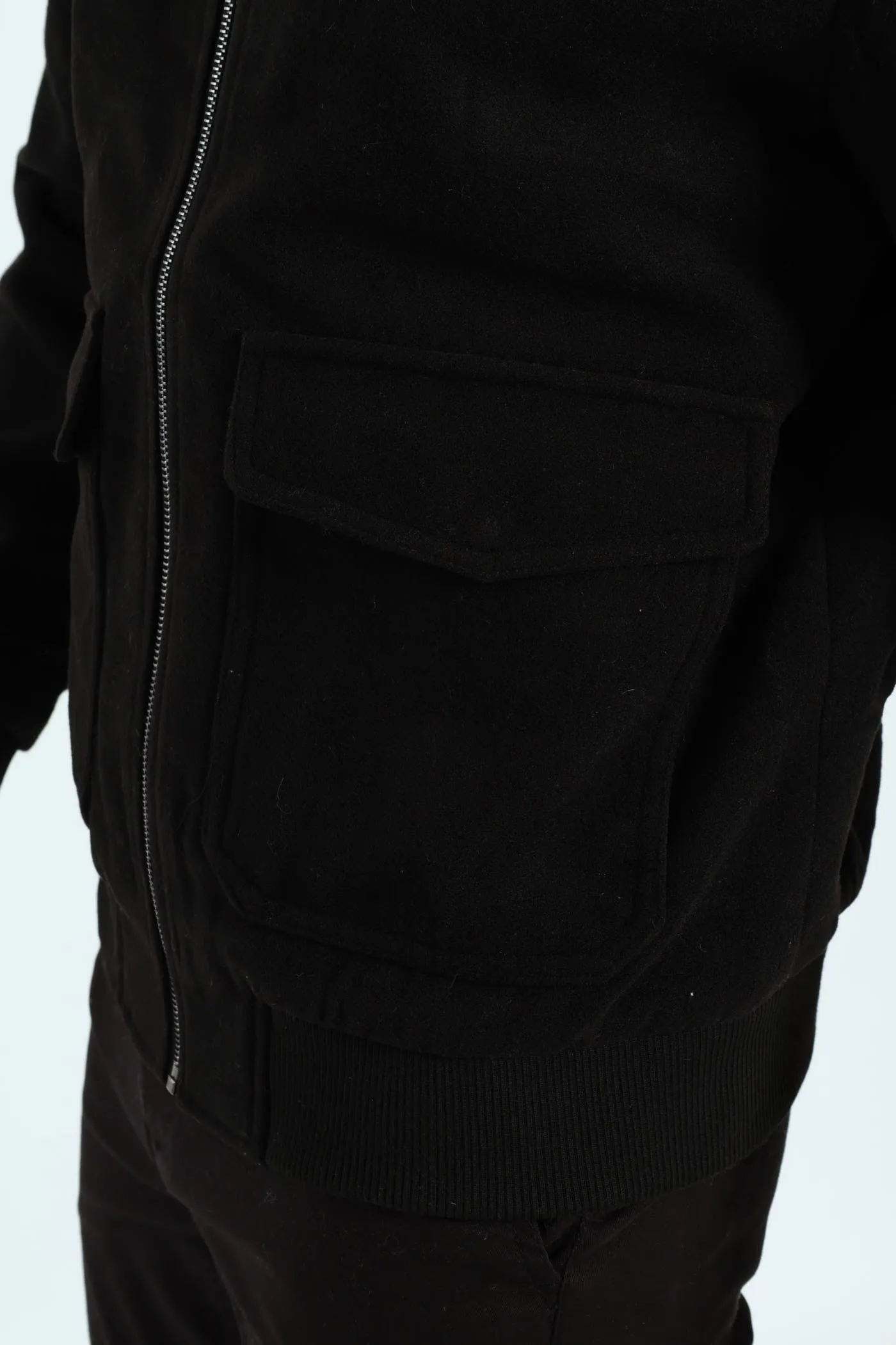 Sherpa Collar Melton Jacket - Black sold by Edgars product image thumbnail 5