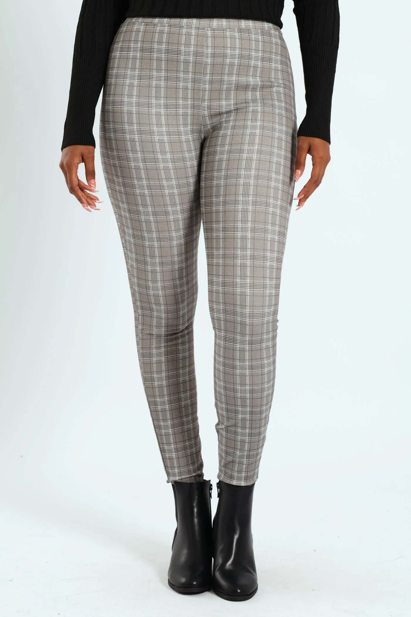 Printed Ponti Legging - Black/Charcoal sold by Edgars