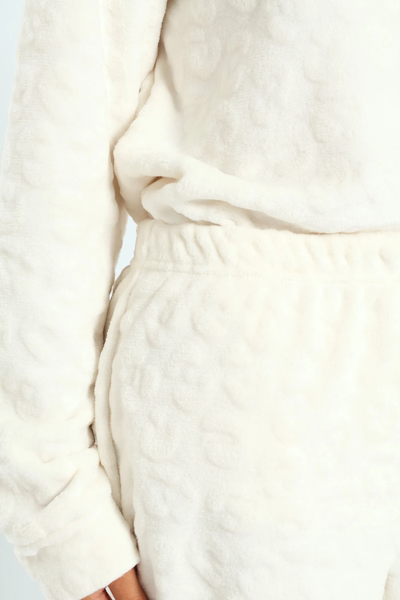 Long Sleeve & Cosy Flare Leg Sleep Set - Cream sold by Edgars product image thumbnail 5