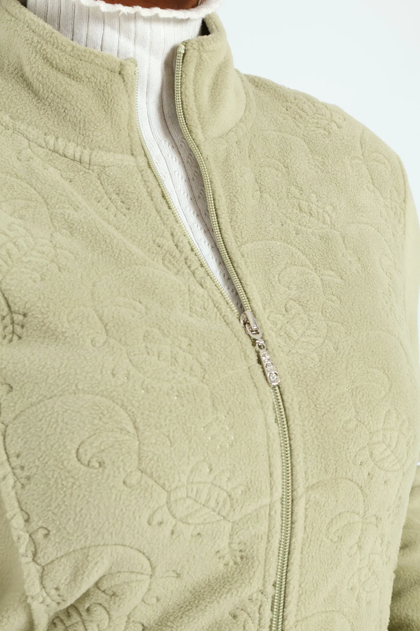 Embroidered Zip Up Polar Fleece Jacket - Pistachio Green sold by Edgars product image thumbnail 2