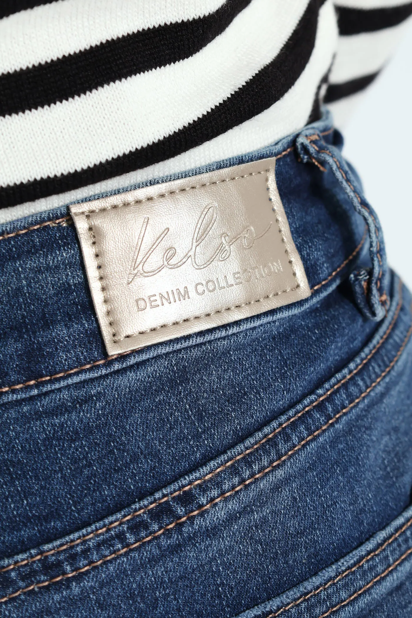 Stud Pocket Crosshatch Mom Jean - Medium Wash sold by Edgars product image thumbnail 5