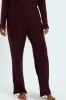 Straight Leg Brushed Rib Pants - Wine sold by Edgars