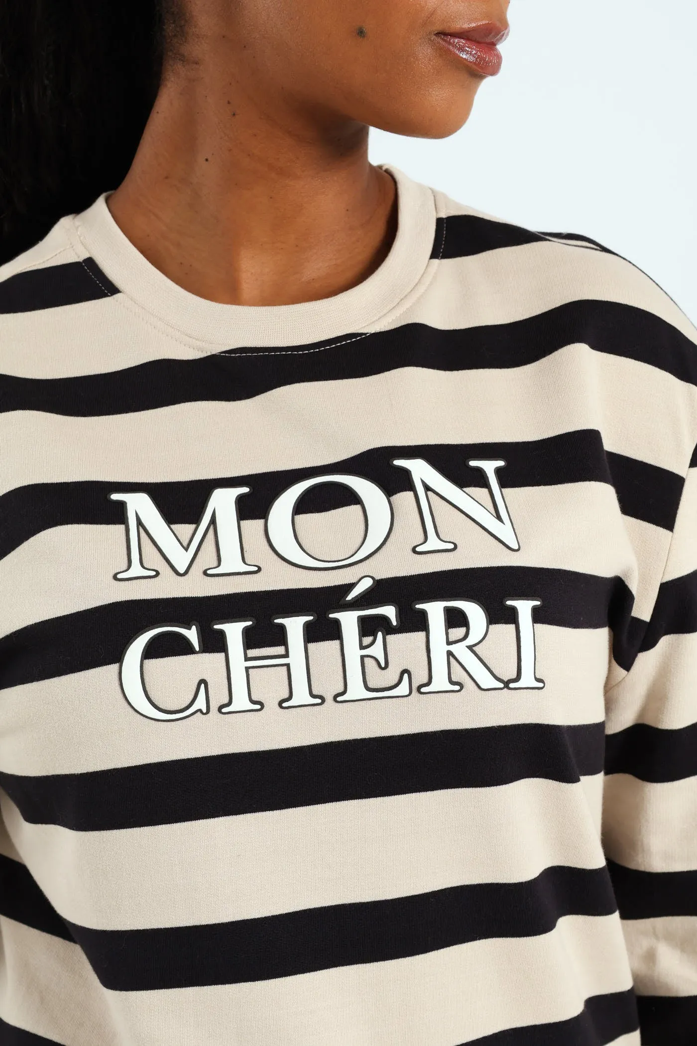 Mon Cheri Puff Stripe Pullover - Ivory sold by Edgars product image thumbnail 2
