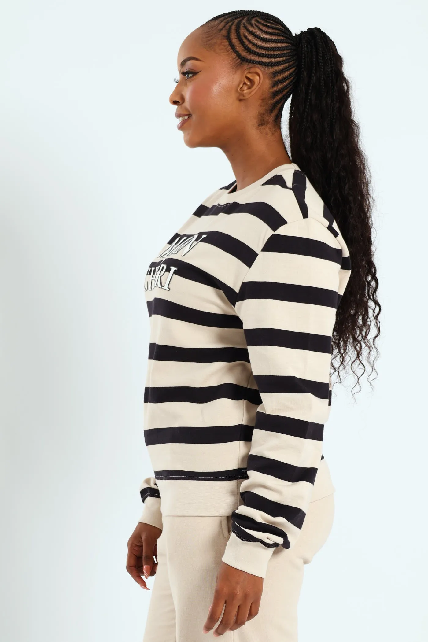 Mon Cheri Puff Stripe Pullover - Ivory sold by Edgars product image thumbnail 5