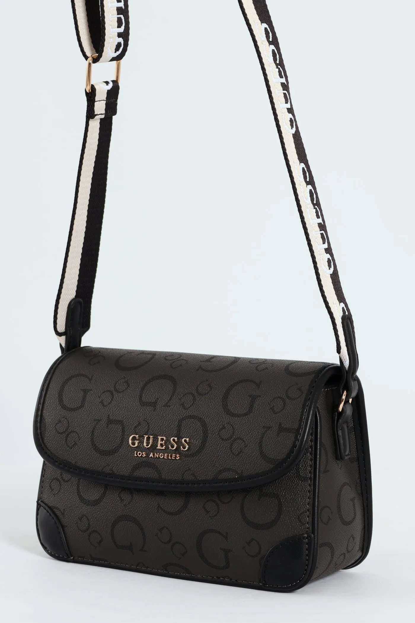Nichole Flap Crossbody Bag - Charcoal sold by Edgars