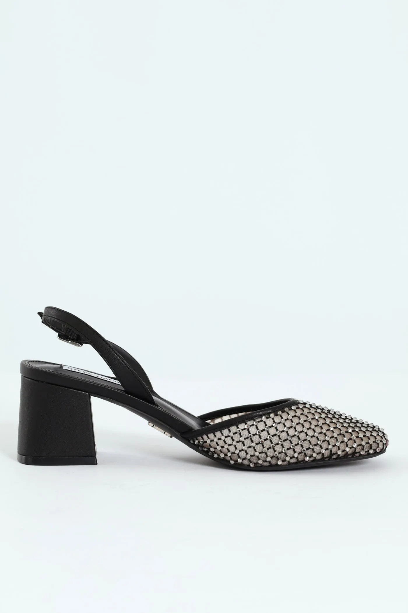 Network Mesh Almond Toe Slingback Block Heel - Black sold by Edgars product image thumbnail 5