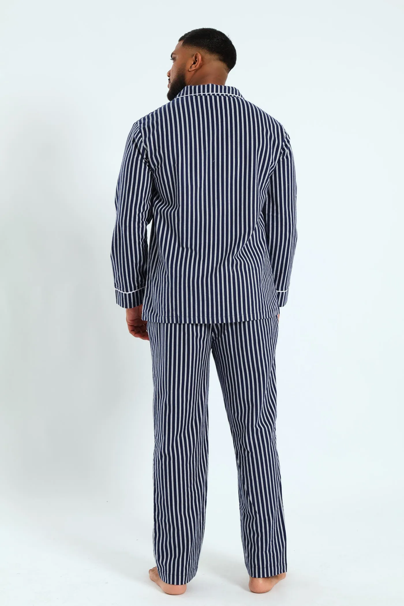 Stripe Flannel Pjs - Navy/White sold by Edgars product image thumbnail 4