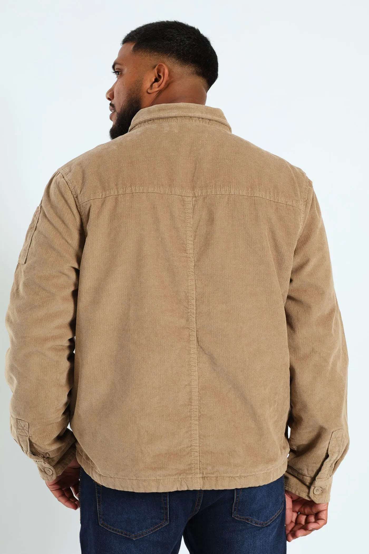 Corduroy Flap Pocket Shacket - Taupe sold by Edgars  product image thumbnail 4