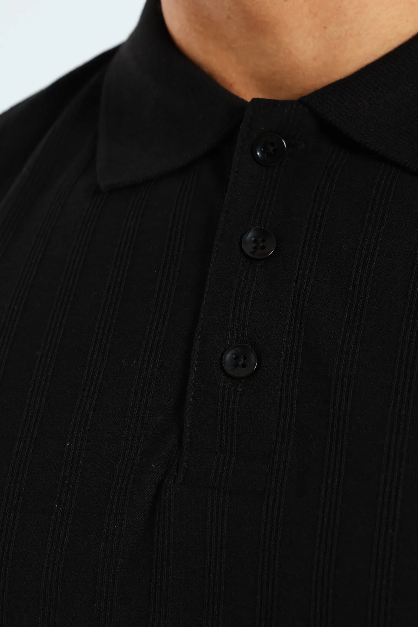 Short Sleeve Rib Golfer - Black sold by Edgars product image thumbnail 2