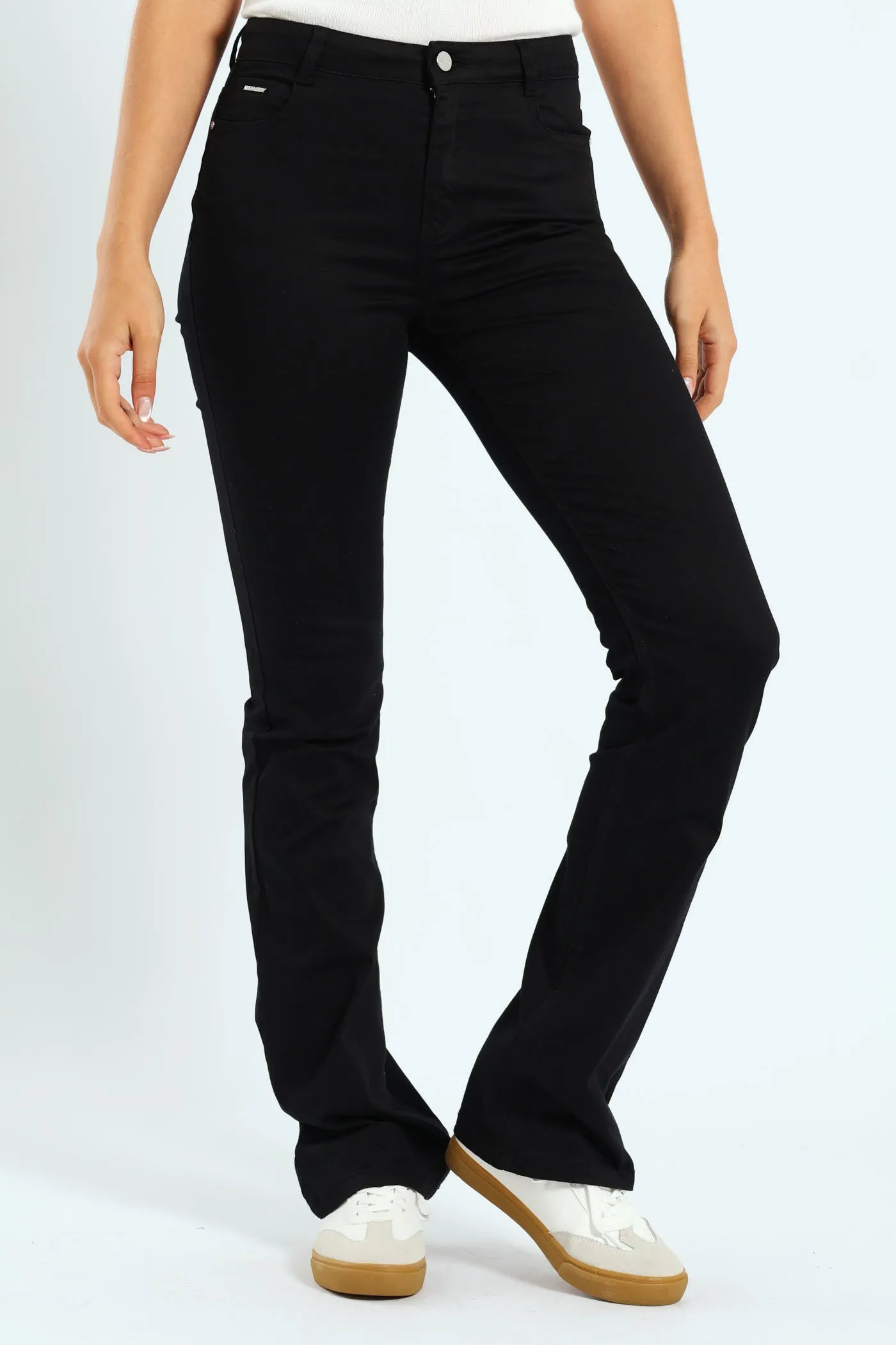 Mid-Waist Bootleg Jean - Black sold by Edgars