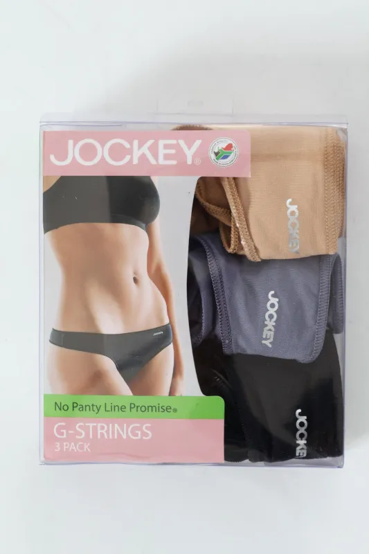 3 Pack G-String Panties - Beige/Grey/Black sold by Edgars