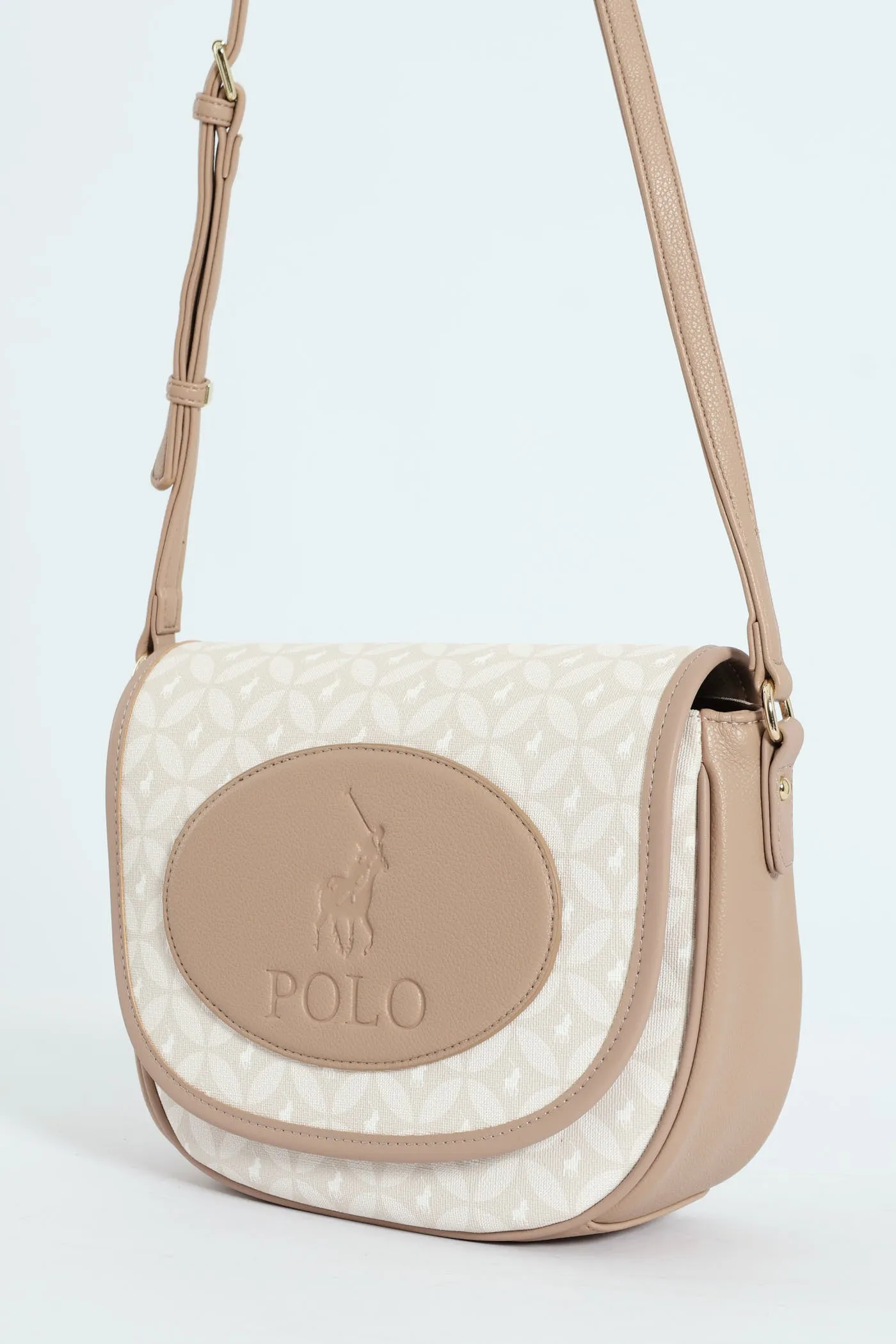 Porter Saddle Crossbody Bag - Taupe sold by Edgars