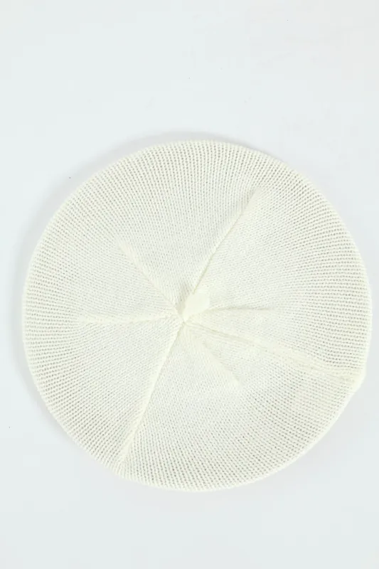 Pre-Girls Beret With Flower - Cream sold by Edgars