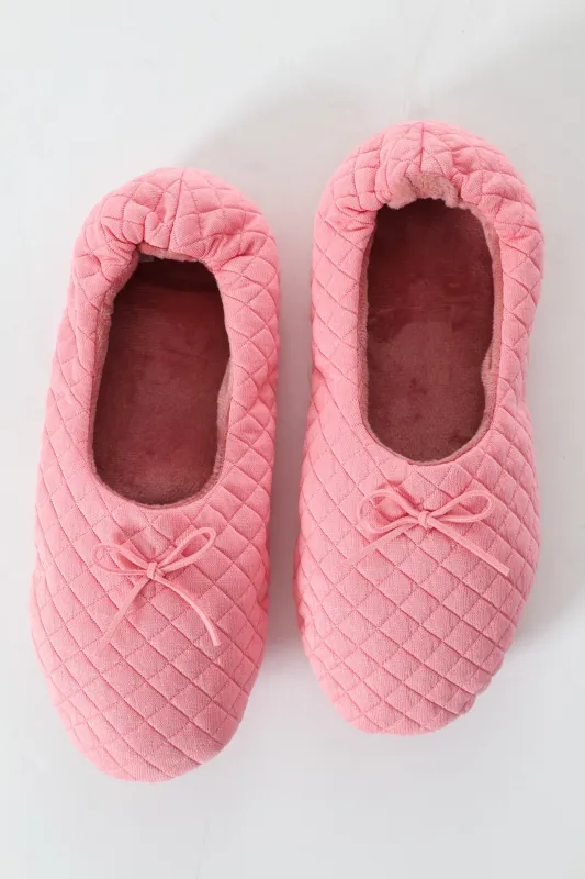 Quilted Ballerina Slipper Sock - Pink sold by Edgars