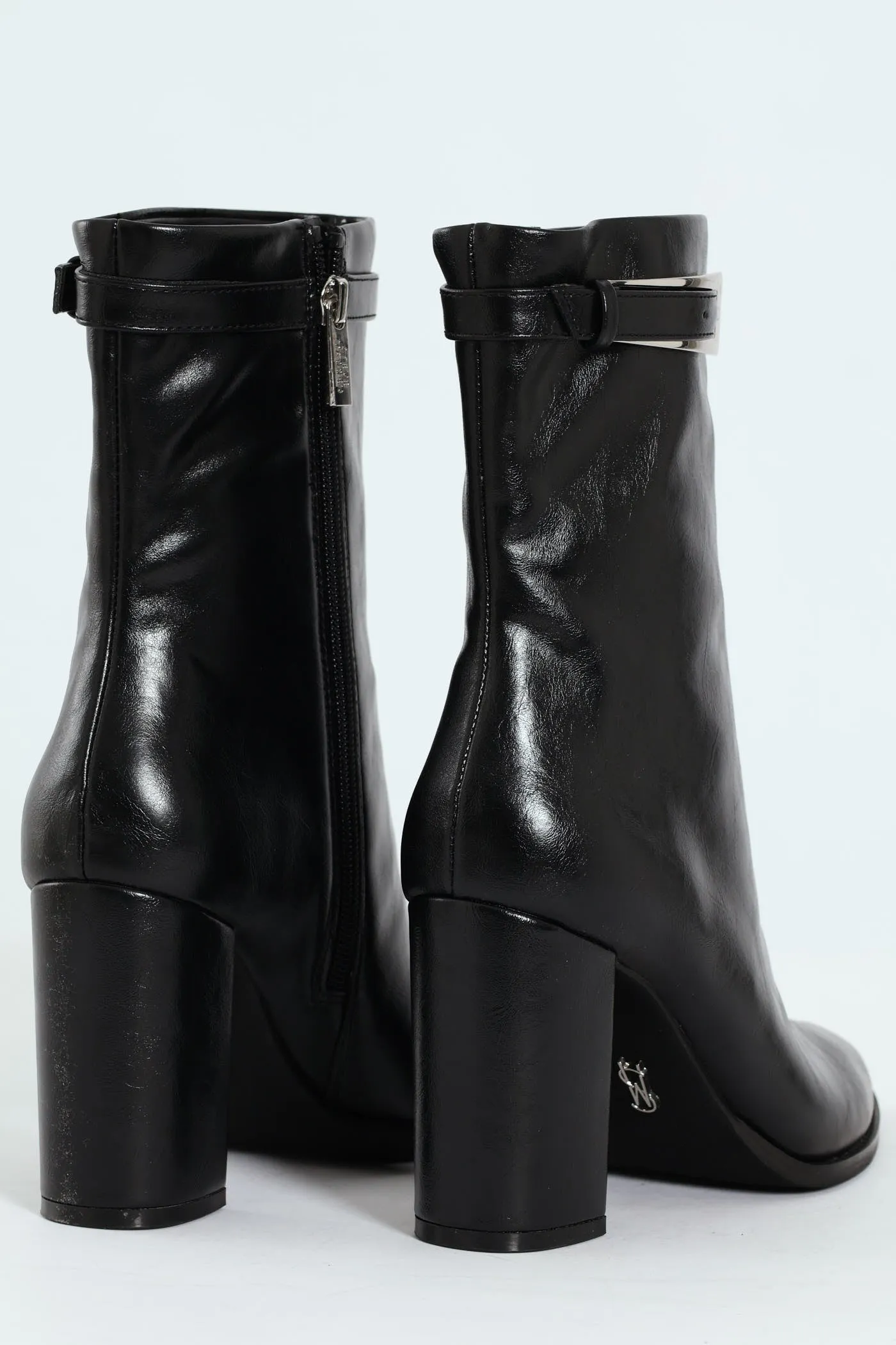 Brentley Pointed Toe Buckle Heeled Boot - Black sold by Edgars product image thumbnail 4