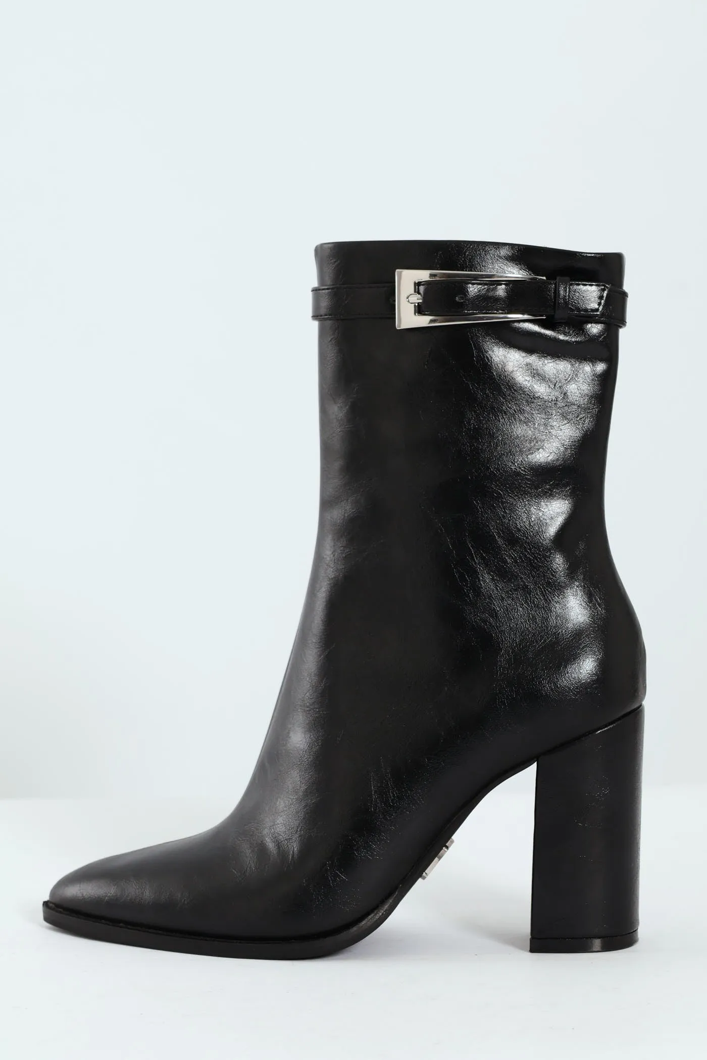 Brentley Pointed Toe Buckle Heeled Boot - Black sold by Edgars product image thumbnail 2