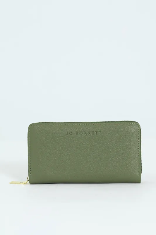 Charlotte Light Text Zip Around Purse - Light Green sold by Edgars