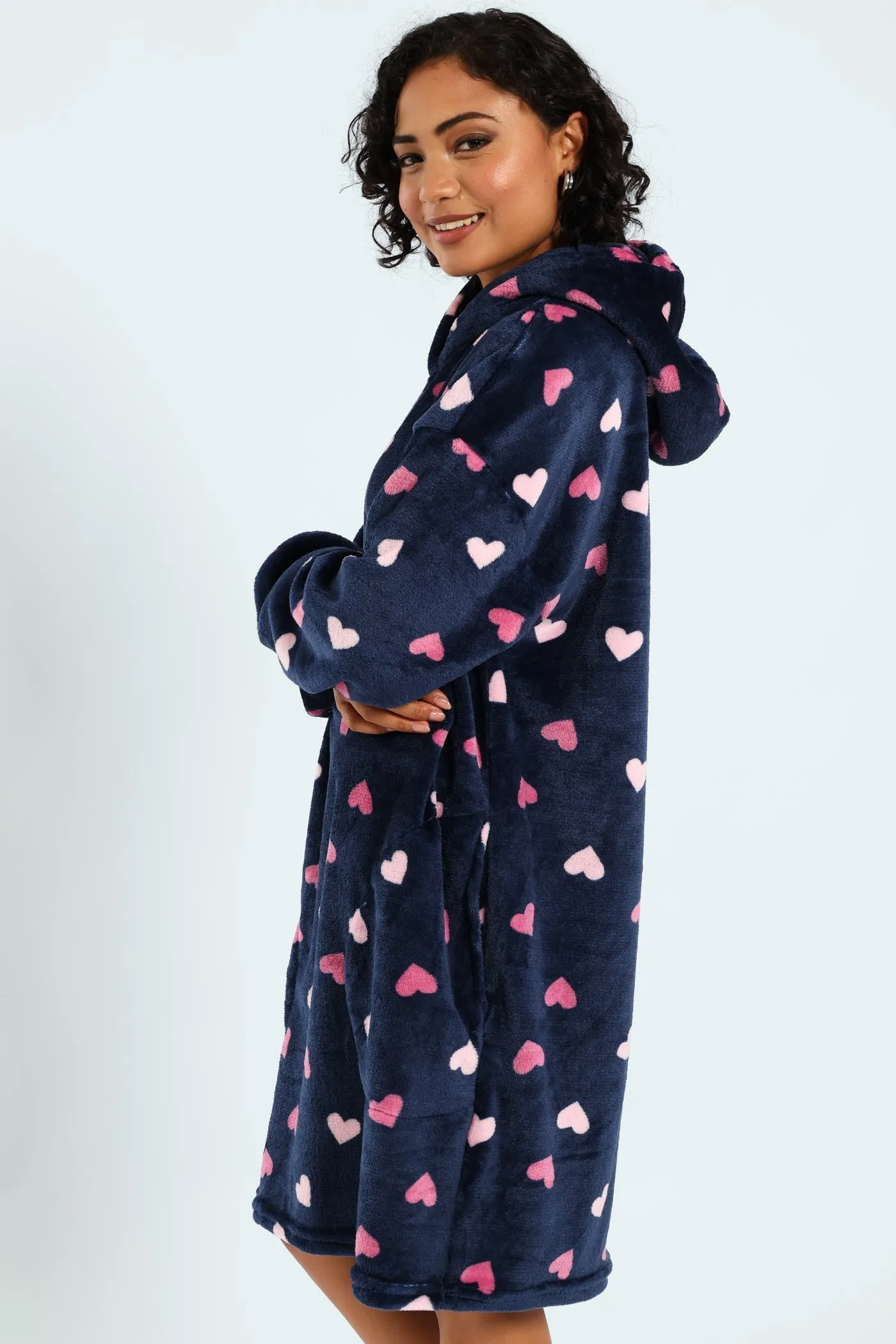 Oversize Hearts Snuggie - Navy sold by Edgars product image thumbnail 5