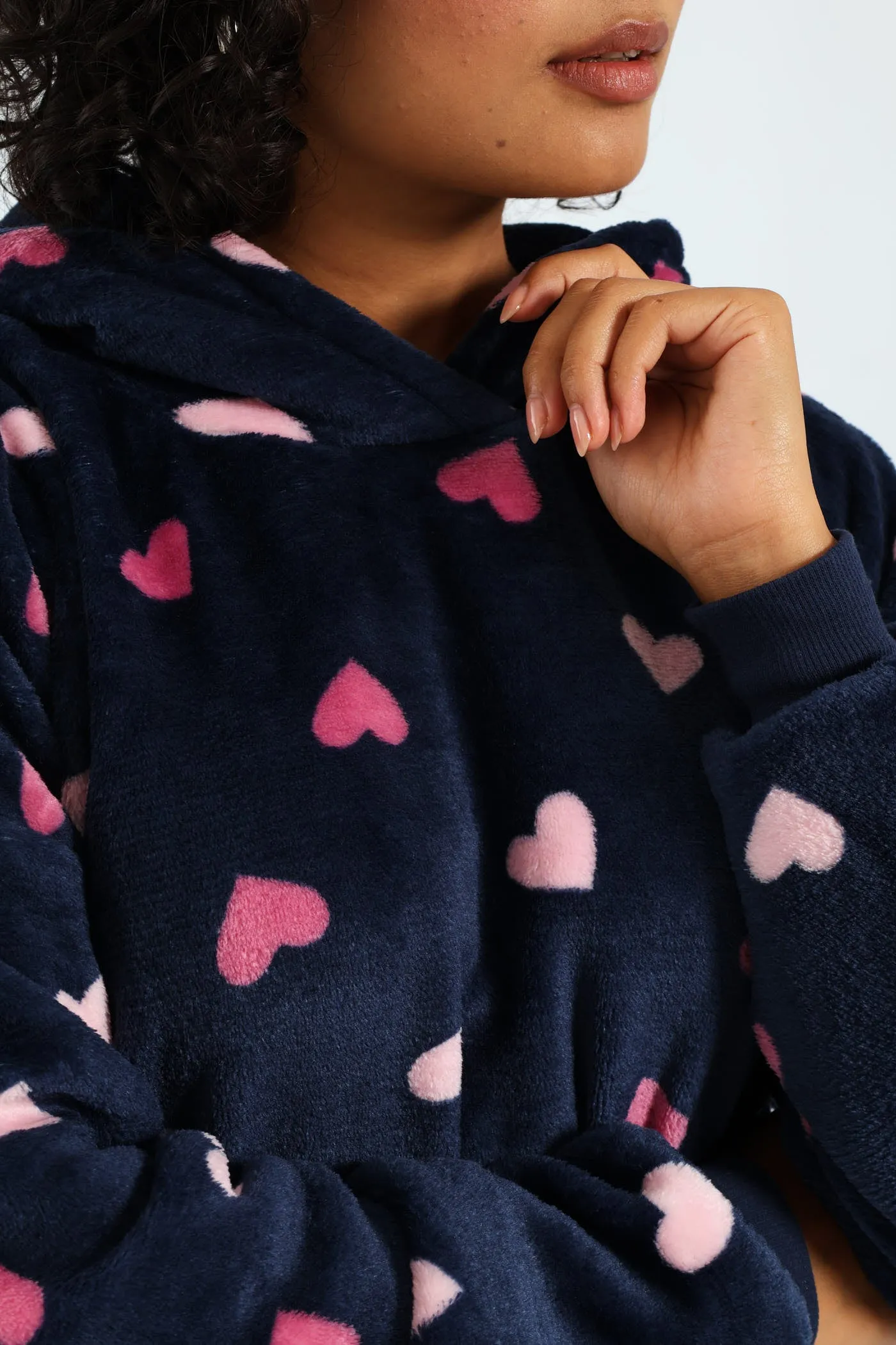 Oversize Hearts Snuggie - Navy sold by Edgars product image thumbnail 2