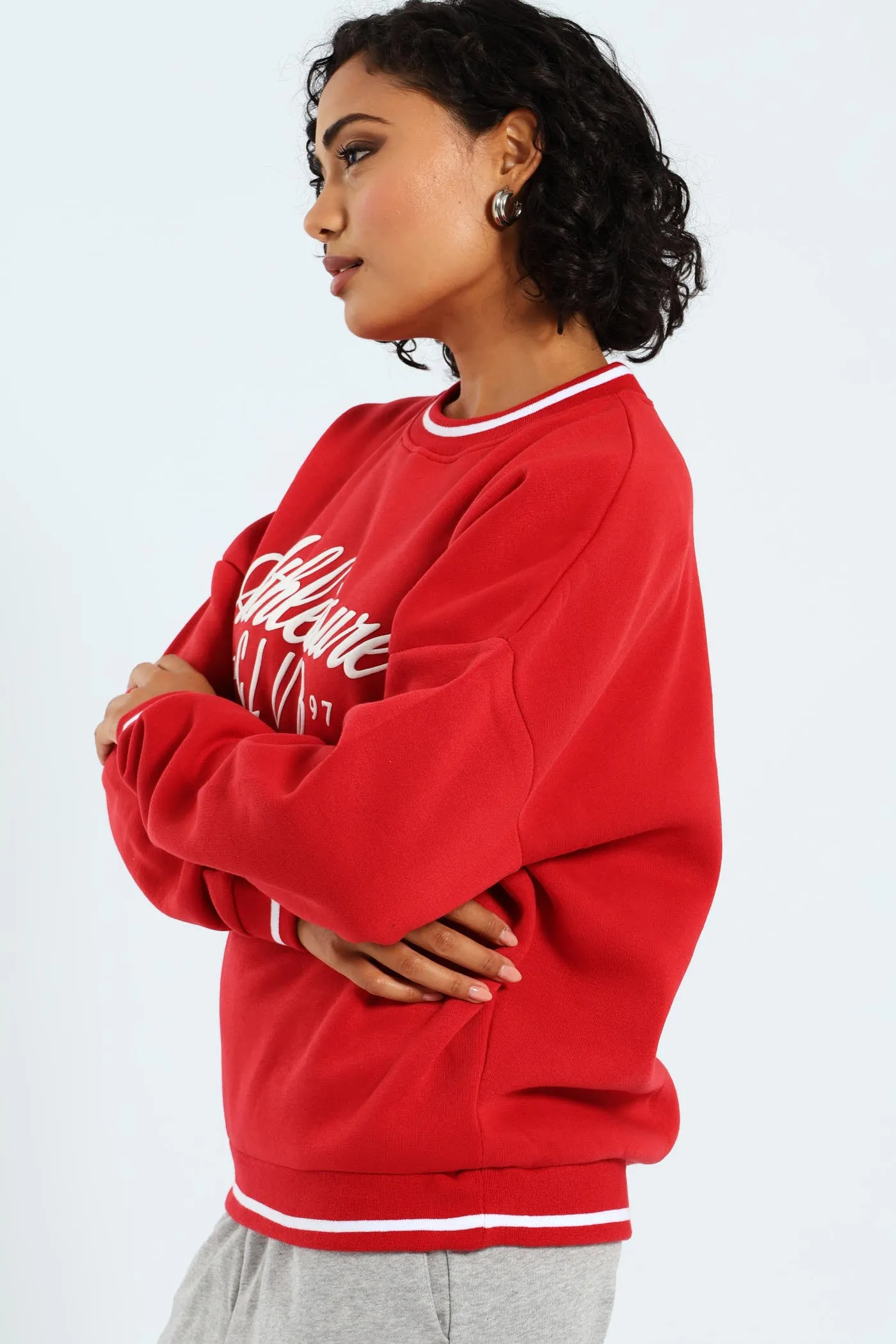 Tipped Crew Fleece Top - Red sold by Edgars product image thumbnail 3