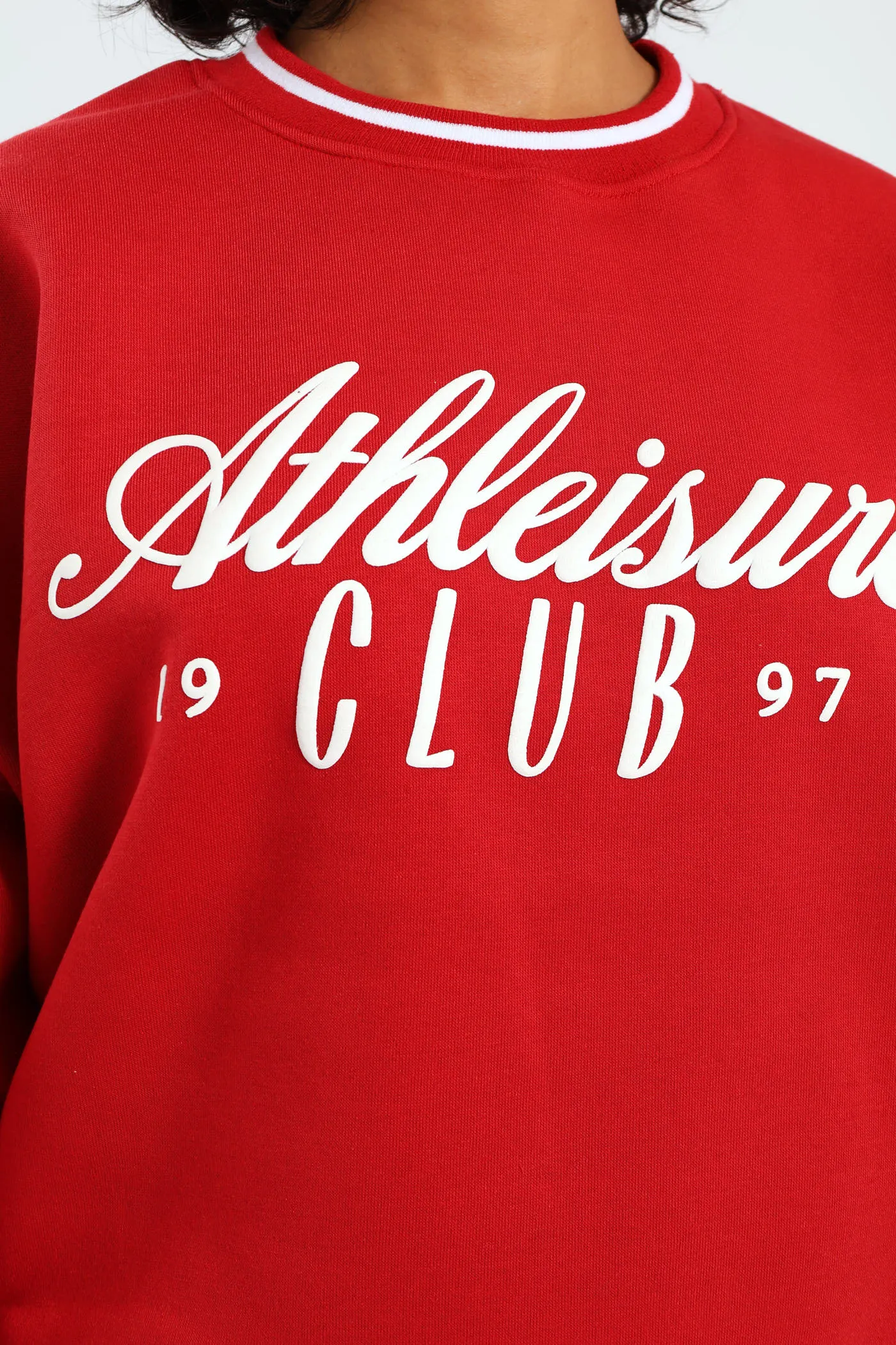 Tipped Crew Fleece Top - Red sold by Edgars product image thumbnail 2