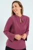 Half Placket Popover Blouse - Grape sold by Edgars