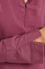 Half Placket Popover Blouse - Grape sold by Edgars
