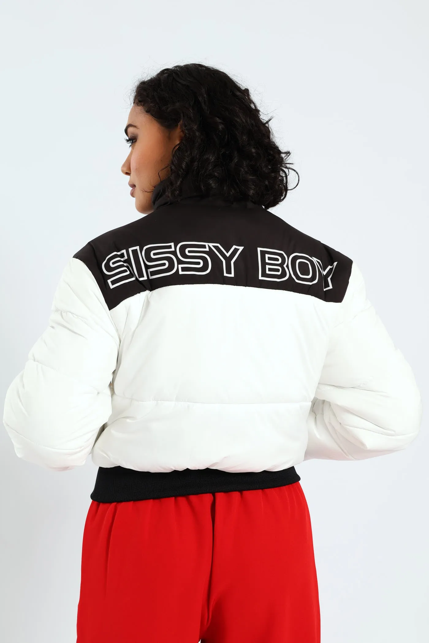 On My Way Puffer Jacket With Contrast Panels & Branding - Black/White sold by Edgars product image thumbnail 2