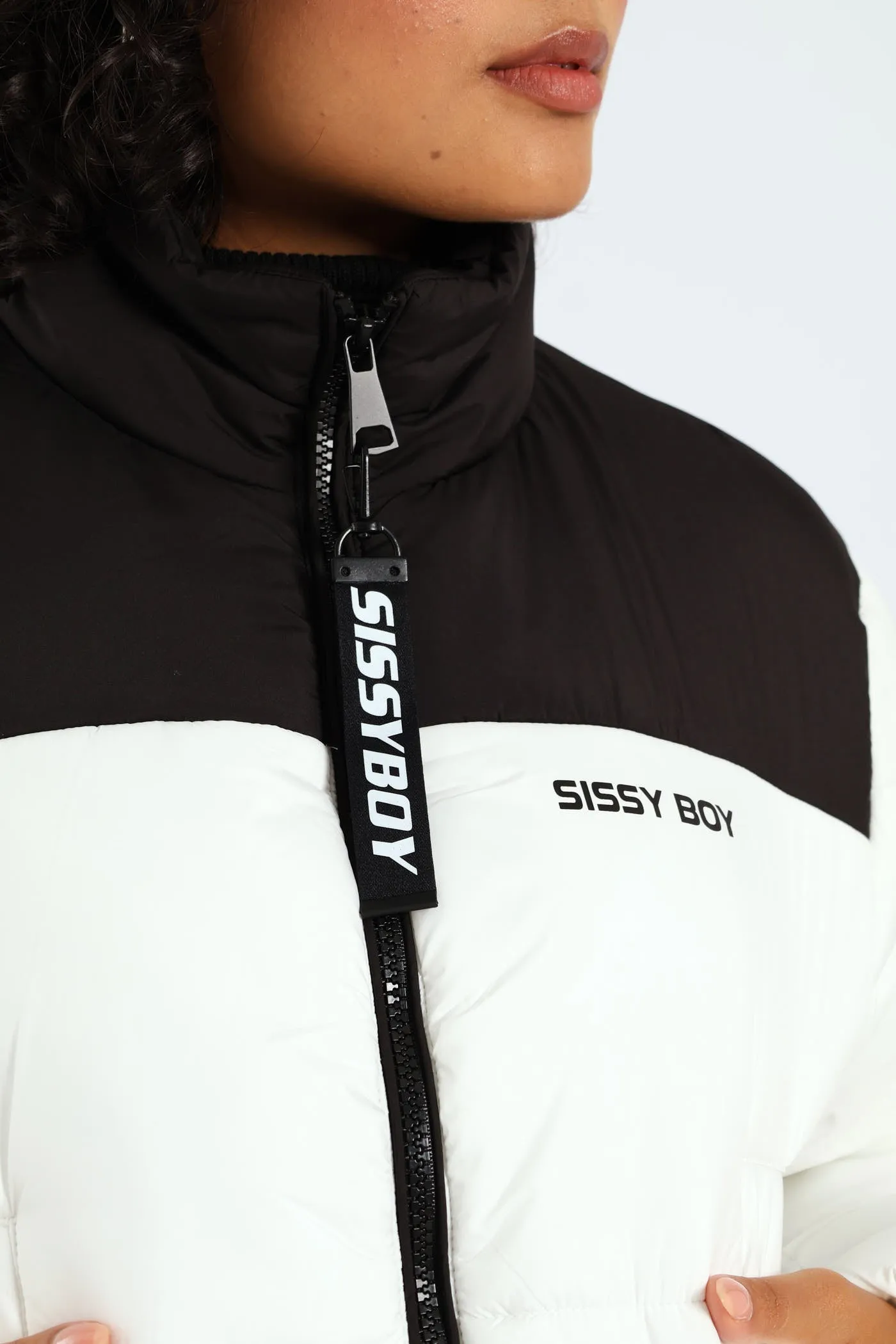On My Way Puffer Jacket With Contrast Panels & Branding - Black/White sold by Edgars product image thumbnail 3
